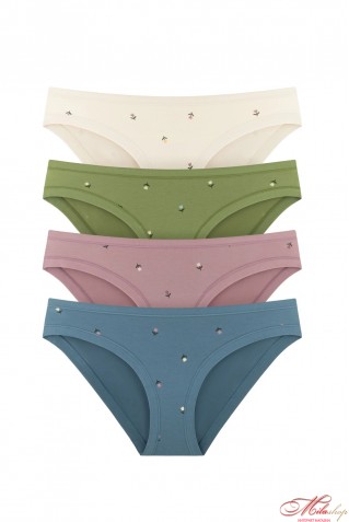 Комплект женских хлопковых трусиков слипов 4шт Obrana (Anabel Arto) 200-30 